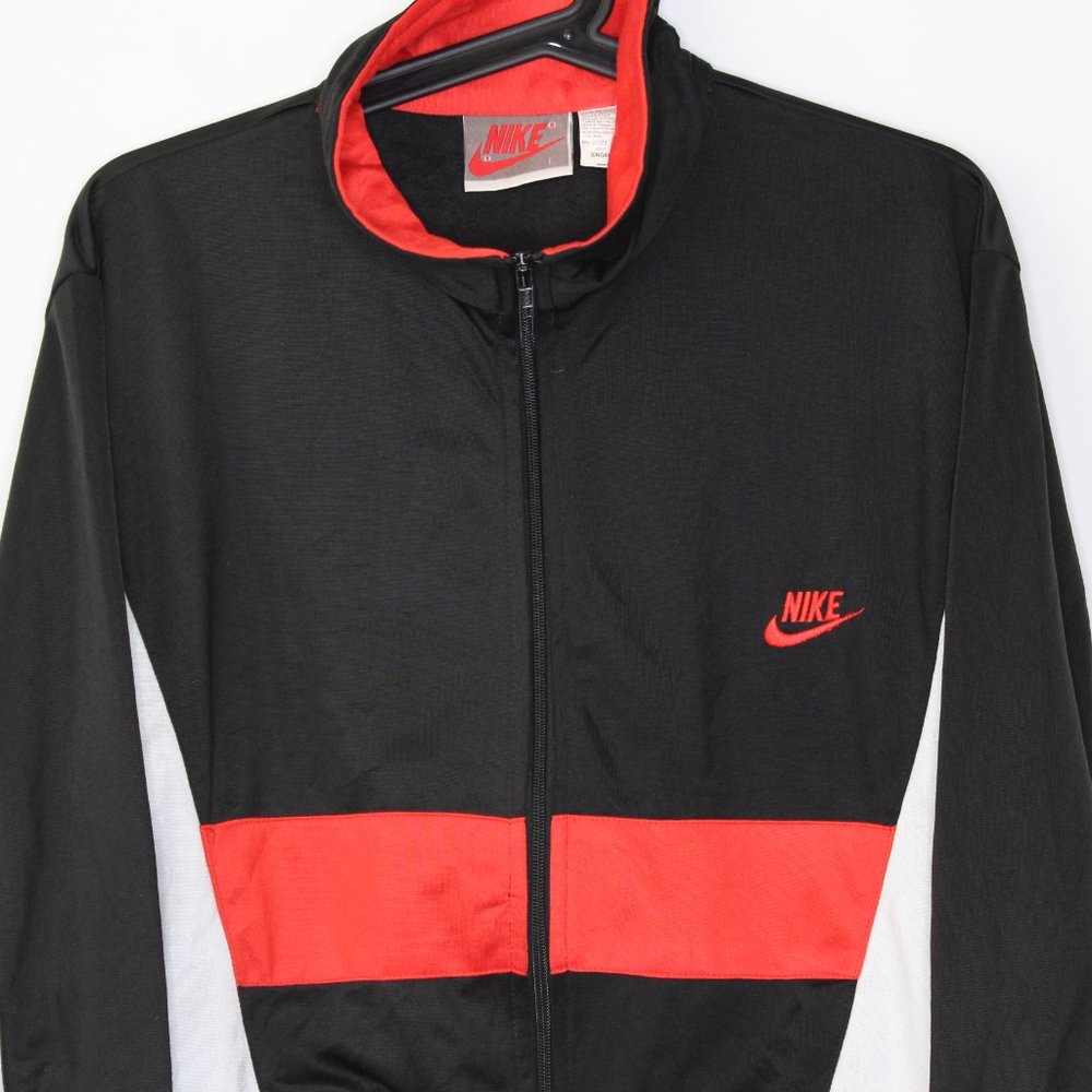 VTG Nike Gray Tag Spell Out Track Jacket T187 - Picture 2 of 5